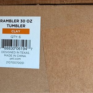 Yeti Rambler 30 oz Tumbler in Clay Orange Unopened 6 pack